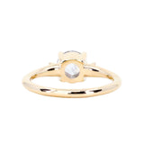 1.33ct Rosecut Grey Diamond and Princess Cut Diamond Rapids Low Profile Ring in 14k Yellow Gold
