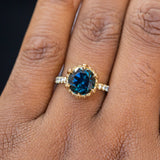 Scallop Cup Solitaire with French Set Diamonds in the Band - Setting