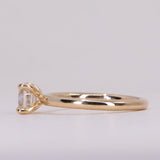 1.05ct Emerald Cut Champagne Diamond East-West 4 Prong Solitaire in 14k Yellow Gold