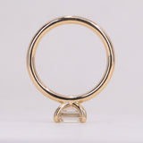 1.05ct Emerald Cut Champagne Diamond East-West 4 Prong Solitaire in 14k Yellow Gold