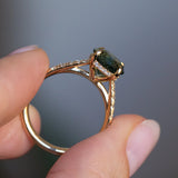 Hidden Halo Solitaire with Pavé Set Diamonds - Setting