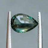 1.62CT PEAR MADAGASCAR SAPPHIRE, COLOR CHANGING TEAL TO PURPLE GREY, 8.96X6.20X8.93MM