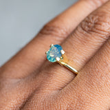 1.30CT OVAL GOMBE NIGERIAN SAPPHIRE, SILKY OPALESCENCE TEAL, 6.98X5.66X4.02MM, UNHEATED