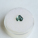 1.05CT SHIELD MADAGASCAR SAPPHIRE, GREYISH BLUE TEAL, 7.25X5.98X3.46MM