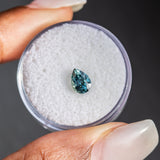 0.93CT Pear Tanzania Sapphire, Denim Blue Teal, 7x5.10x3.63MM, UNHEATED