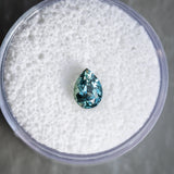 0.93CT Pear Tanzania Sapphire, Denim Blue Teal, 7x5.10x3.63MM, UNHEATED