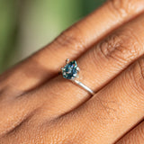 0.93CT Pear Tanzania Sapphire, Denim Blue Teal, 7x5.10x3.63MM, UNHEATED