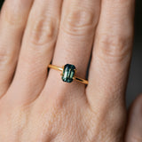 1.63CT EMERALD CUT MADAGASCAR SAPPHIRE, UNTREATED, PARTI GREEN BLUE YELLOW, 7.48X4.80X4.25MM