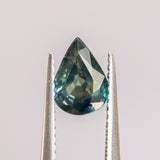 1.12CT PEAR MADAGASCAR SAPPHIRE, TEAL BLUE, 8.06X5.95MM