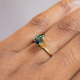 1.12CT PEAR MADAGASCAR SAPPHIRE, TEAL BLUE, 8.06X5.95MM