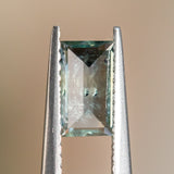 0.95CT BAGUETTE TANZANIA SAPPHIRE, MINTY SOFT TEAL, 7.44x4.26x2.71MM, UNHEATED