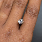 1.04CT ROUND ROSECUT DIAMOND, WHITE AND CLEAR, 6.96X2.36MM