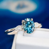 Three Stone Ring with Pear Side Stones- Setting