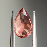 1.75CT PEAR MOZAMBIQUE SAPPHIRE, RUST COPPER RED, "CINNAMON SAPPHIRE," 9.40x6.10x4.20MM, UNHEATED