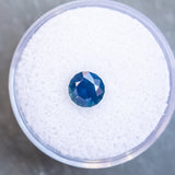 1.29CT ROUND GOMBE NIGERIAN SAPPHIRE, DEEP TEAL BLUE, 6.45X4.26MM
