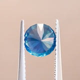 1.29CT ROUND GOMBE NIGERIAN SAPPHIRE, DEEP TEAL BLUE, 6.45X4.26MM