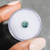 1.27CT ROUND MADAGASCAR SAPPHIRE, SMOKEY GREEN GREY, 6.07X4.20X3.42MM