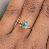 1.27CT ROUND MADAGASCAR SAPPHIRE, SMOKEY GREEN GREY, 6.07X4.20X3.42MM