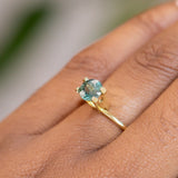 1.27CT ROUND MADAGASCAR SAPPHIRE, SMOKEY GREEN GREY, 6.07X4.20X3.42MM