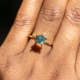 1.27CT ROUND MADAGASCAR SAPPHIRE, SMOKEY GREEN GREY, 6.07X4.20X3.42MM