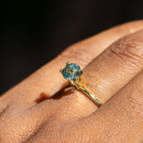 1.27CT ROUND MADAGASCAR SAPPHIRE, SMOKEY GREEN GREY, 6.07X4.20X3.42MM