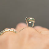 1.72CT PRECISION CUT OVAL MONTANA SAPPHIRE, LIGHT SEAFOAM GREEN, 7.7X6.2MM