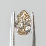 0.72CT CHAMPAGNE PEAR DIAMOND, 7.78x5.09x2.88MM, SI1 C3