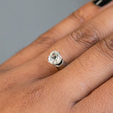 1.48CT MODIFIED PEAR TRILLION MADAGASCAR SAPPHIRE, WHITE LIGHT PEACH, 7.5MM X 6.2MM