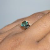 1.46CT ROUND TANZANIAN SAPPHIRE, TEAL GREEN, 6.65X6.65X4.10MM, UNTREATED