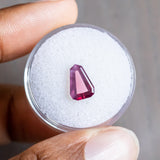 1.33CT GEOMETRIC PORTRAIT CUT DEEP PINK SPINEL, 9.6x6.8x2.2MM