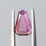 1.33CT GEOMETRIC PORTRAIT CUT DEEP PINK SPINEL, 9.6x6.8x2.2MM