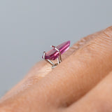 1.33CT GEOMETRIC PORTRAIT CUT DEEP PINK SPINEL, 9.6x6.8x2.2MM