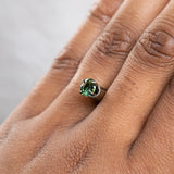 0.92CT ROUND NIGERIAN SAPPHIRE, SPRING GREEN, 5.98X3.51MM, UNTREATED