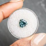 2.62CT GEO TRILLION MONTANA SAPPHIRE, GRAYISH BLUE, AGL CERTIFIED, 8.06X7.88MM,