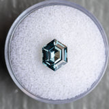 1.91CT HEXAGON MOZAMBIQUE SPINEL, GREY WITH PURPLE, 9.3X7.2MM, UNTREATED