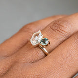 Toi et Moi Ring - Choose Two Gemstones - Setting