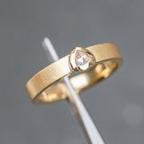 0.13ct Inverted Trillion Diamond Bezel Wide Unisex Band in 18k Yellow Gold