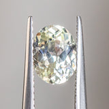 1.63CT OVAL MADAGASCAR SAPPHIRE, WHITE, 7.9X6.1MM, UNTREATED