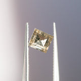1.26CT ROSECUT SQUARE SALT AND PEPPER DIAMOND, CLEAR WITH SOFT EARTHY INCLUSIONS, 5.83X5.48X3.03MM