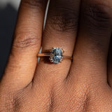 2.15ct Oval Sri Lankan Sapphire Hidden Halo Solitaire in 14k Yellow Gold