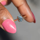 2.15ct Oval Sri Lankan Sapphire Hidden Halo Solitaire in 14k Yellow Gold