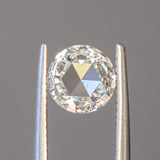1.04CT ROUND ROSECUT DIAMOND, WHITE AND CLEAR, 6.96X2.36MM