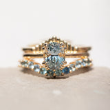2.15ct Oval Sri Lankan Sapphire Hidden Halo Solitaire in 14k Yellow Gold