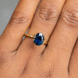 2.38CT OVAL NIGERIAN SAPPHIRE, DEEP OCEAN BLUE WITH GROWTH LINES, 8.59X6.9X4.82MM, UNTREATED