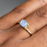 1.22CT HEXAGONAL SAPPHIRE, "OPALESCENT" BLUE, 7.39X5.23X3.93MM