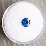 1.10CT ROUND NIGERIAN SAPPHIRE, VIBRANT GLOWY OCEAN BLUE, 6.26X6.18MM, UNTREATED