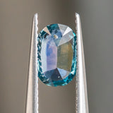 1.39CT DEEP BLUE TEAL ELONGATED CUSHION CUT MONTANA SAPPHIRE, 8.07X5.34MM