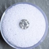 0.97CT ROUND BRILLIANT SALT & PEPPER DIAMOND, OPALESCENCE CLOUDS WITH SPECKLES, 6.32X3.72MM