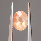 1.87CT OVAL OREGON SUNSTONE, SOFT PEACH CREAM, 9.05X7.01MM