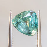 4.66CT TRILLION MONTANA SAPPHIRE, SILKY TEAL GREEN, 10.47X9.68X5.81MM, UNHEATED - APPRAISED STONE